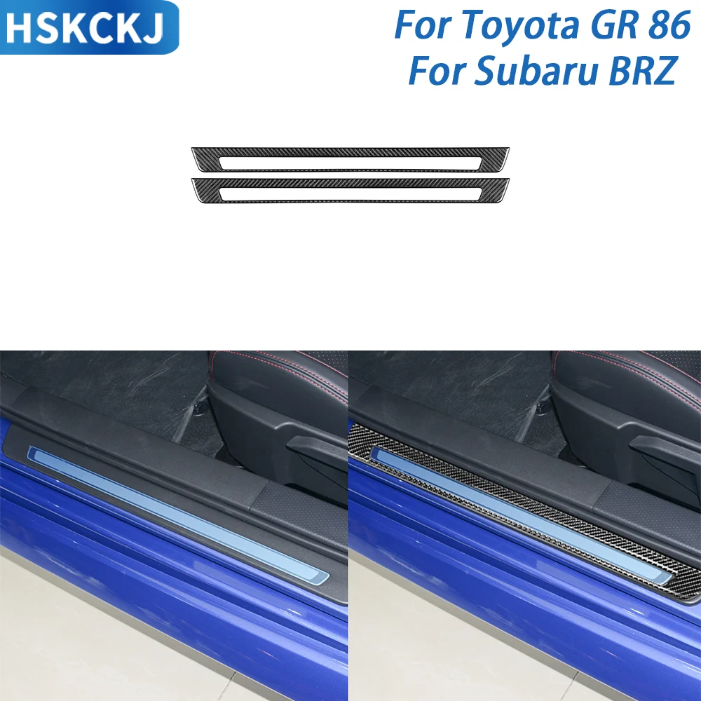 

For Toyota GR 86 For Subaru BRZ 2020+ Real Carbon Fiber Interior Sticker Car Outer Threshold Cover TrimDecorative Accessories