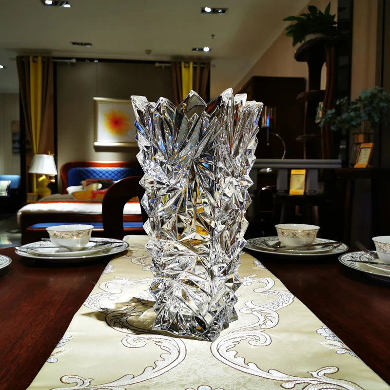 Crystal glass vase European decoration