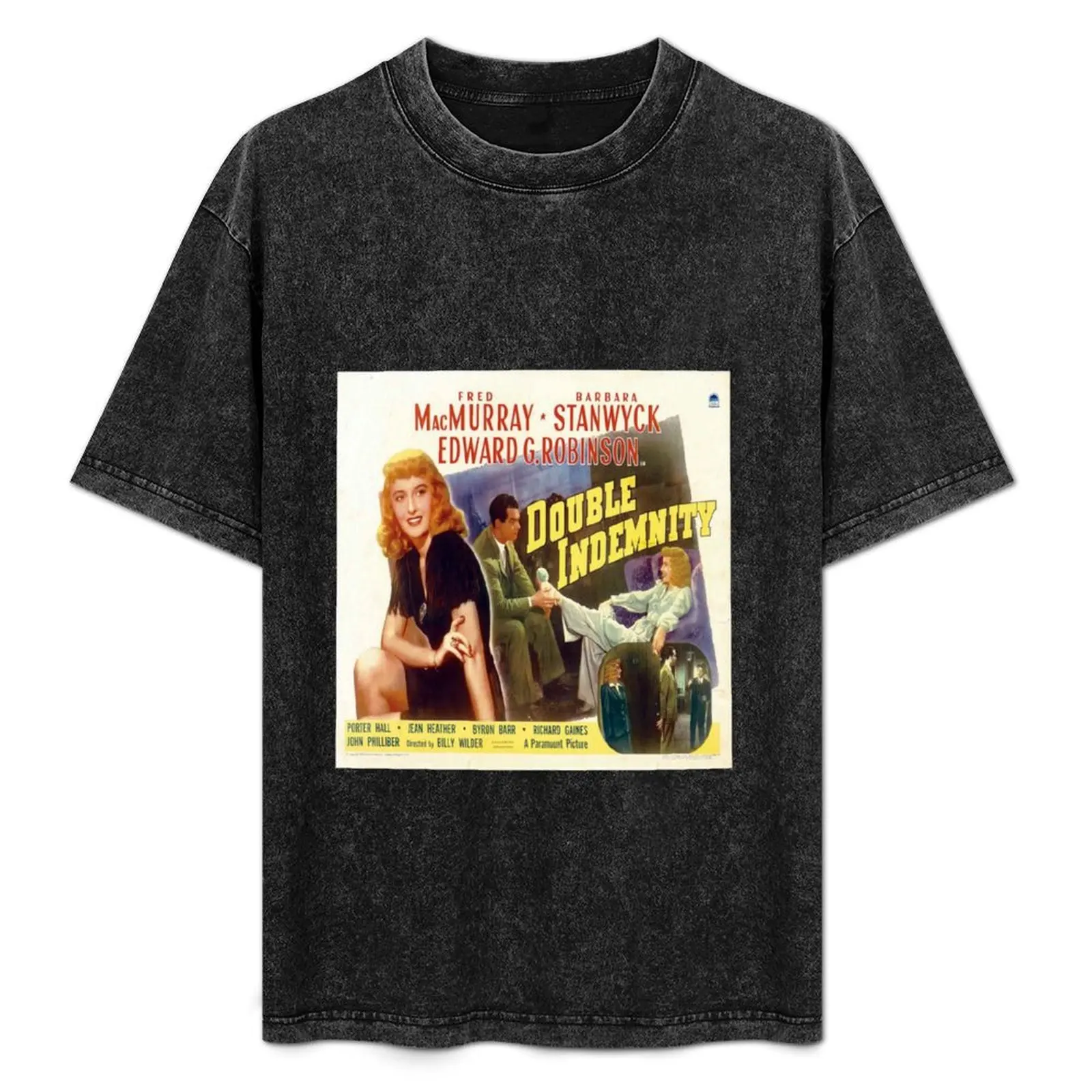 Camiseta Double Indemnity Film Noir, camiseta básica grande e alta, estilo film noir
