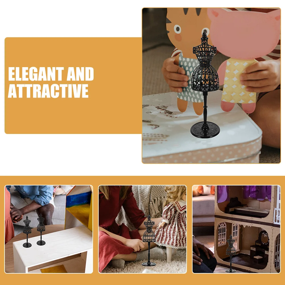 8 pezzi in plastica per manichino femminile, supporto per esposizione, mini supporto per vestiti, supporto per abbigliamento, accessori per casa delle bambole