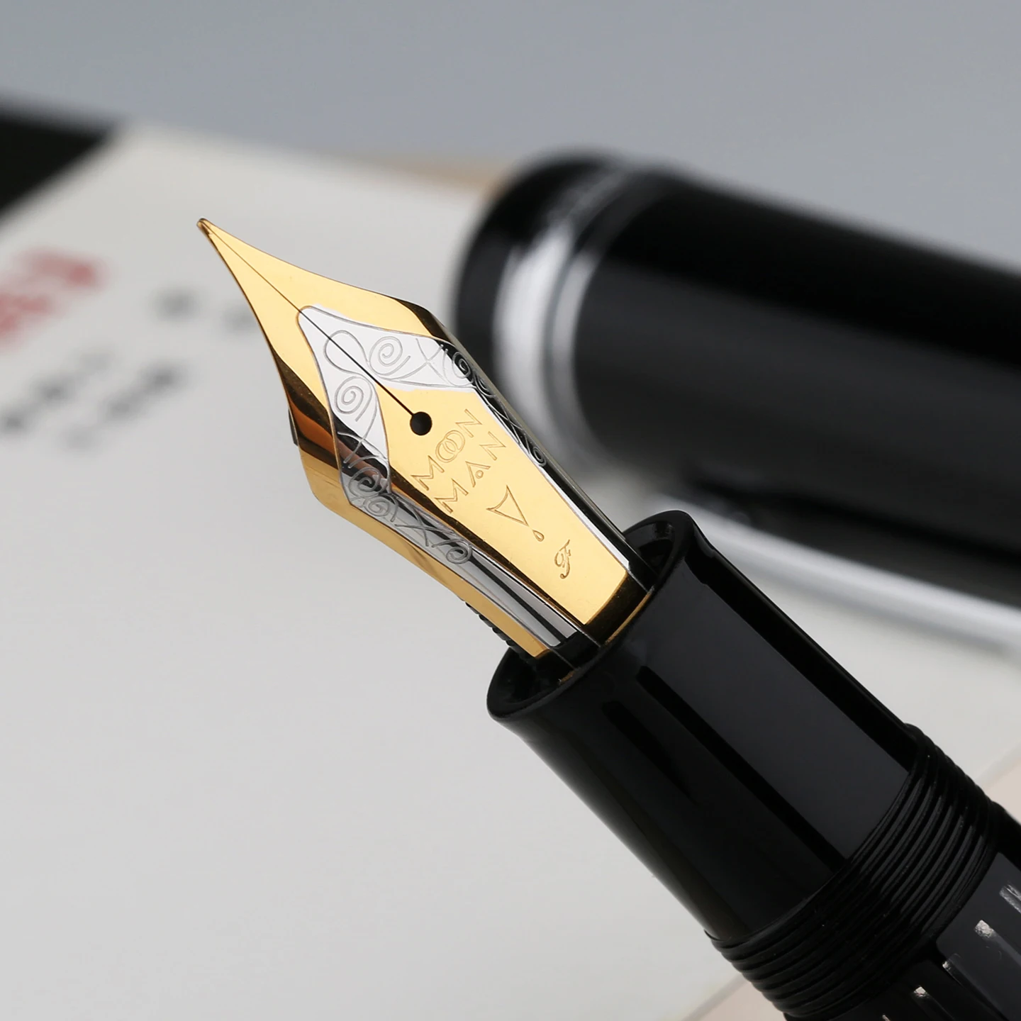 ボナンペン MAJOHN P141 Metal Copper Piston Resin Fountain Pen 20 Ink Windows