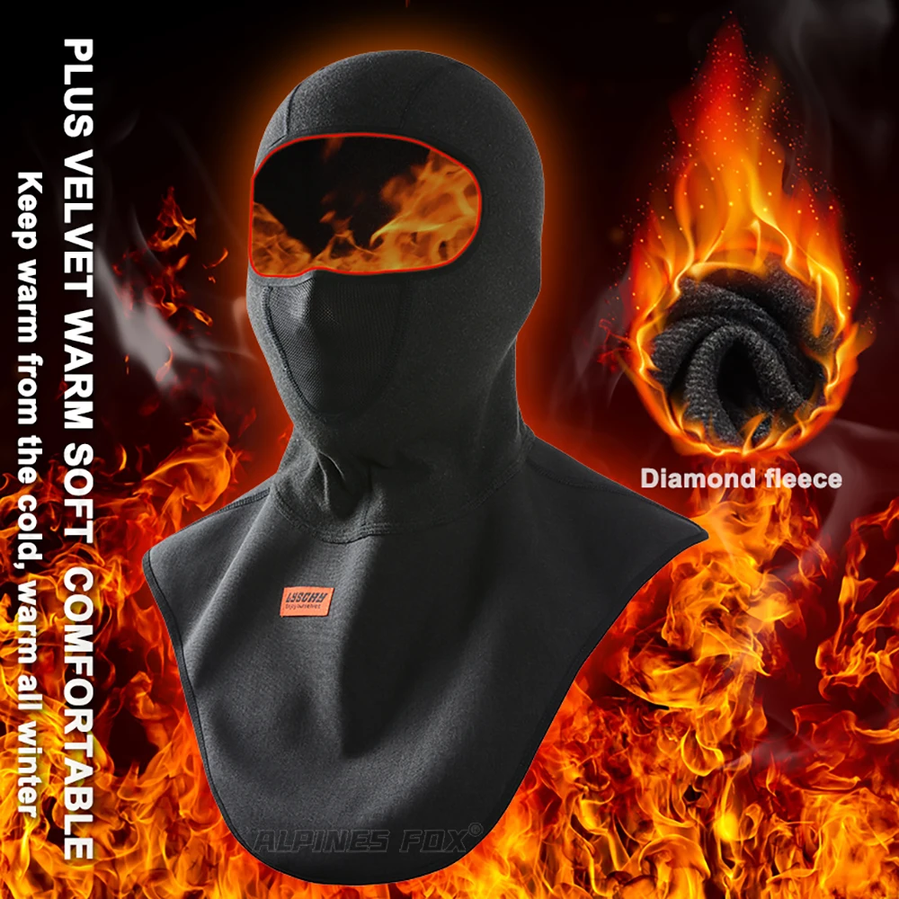 New Motorcycle Mask Fleece Thermal Face Mask Keep Warm Moto Riding Balaclava Motorbike Biker Winter Windproof Ski Mask Men Women