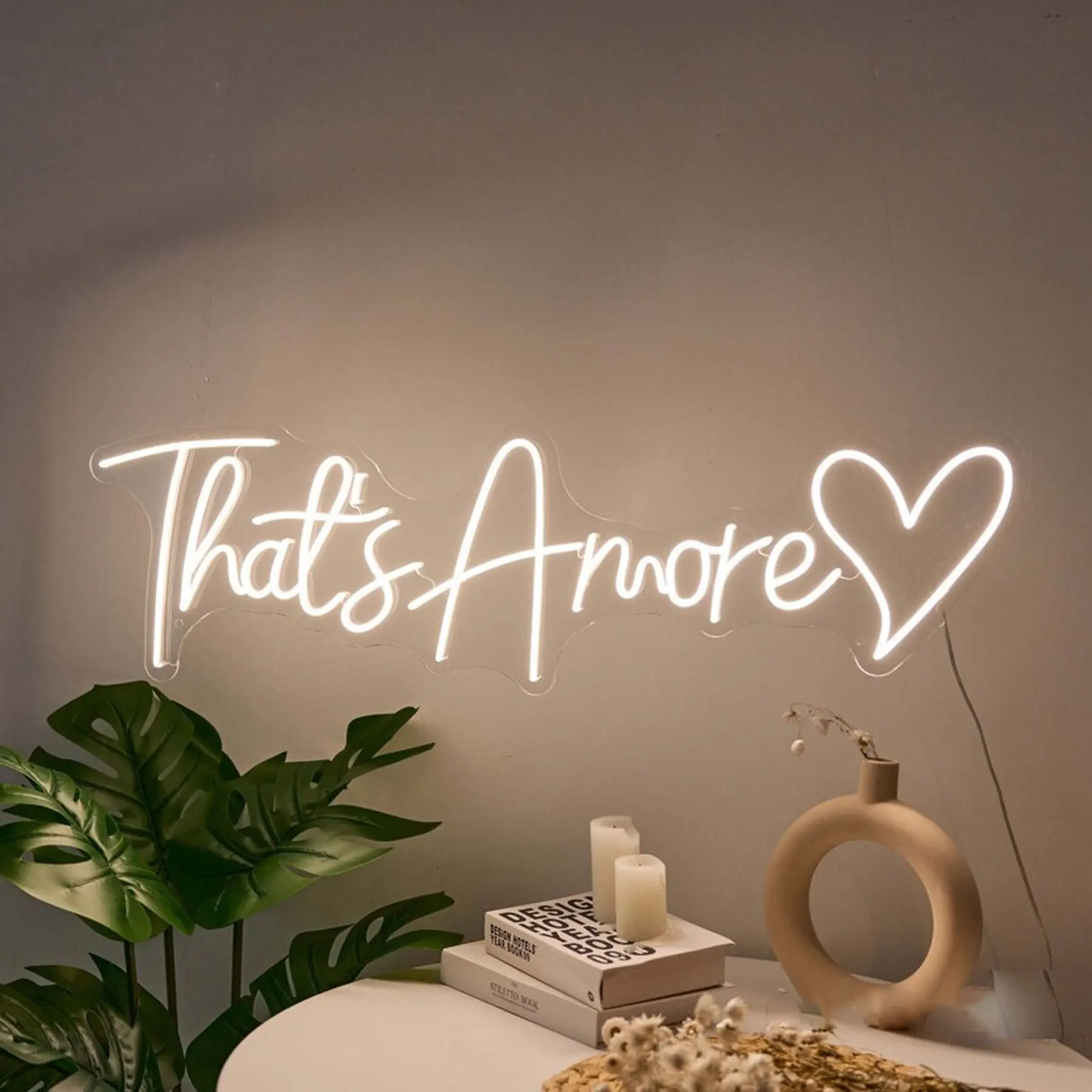 That's Amore Neon Sign Custom Wedding Decor Aesthetic Wedding Wall Neon Personalized Couple Gifts Neon Wedding Gifts Living Room