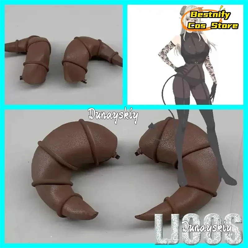 CosplayAnime Mayura 2.5 Dimensional Seduction Mayuri Hanyu Lustalotte Cosplay 20cm Horns Headclip Halloween Party Photography He