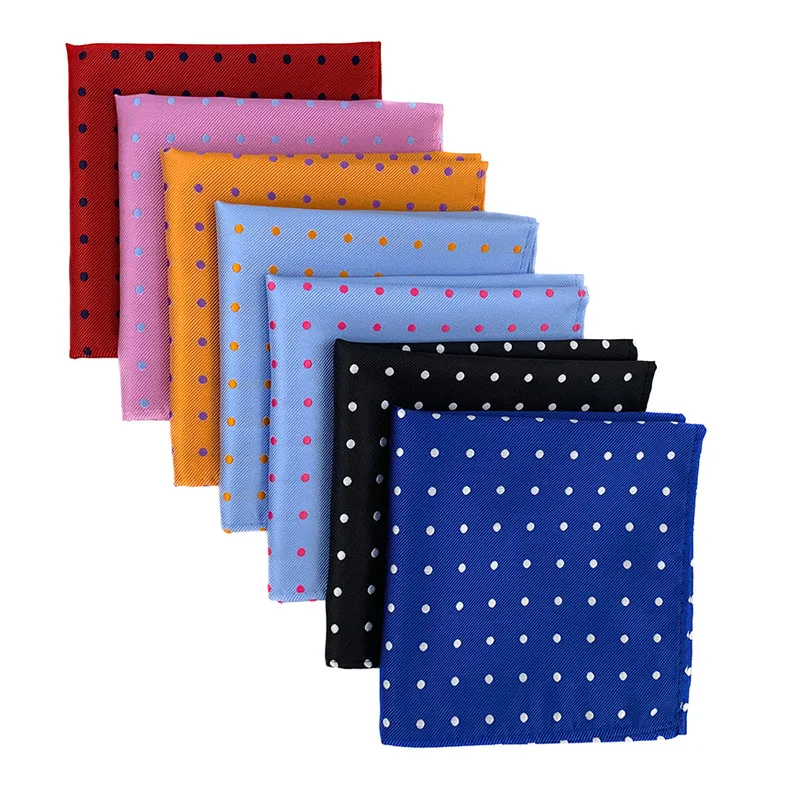 Men's Suit Handkerchief Fashion Polka Dot Square Scarf Hot Selling Product Small Polka Dot Suit Pocket Square