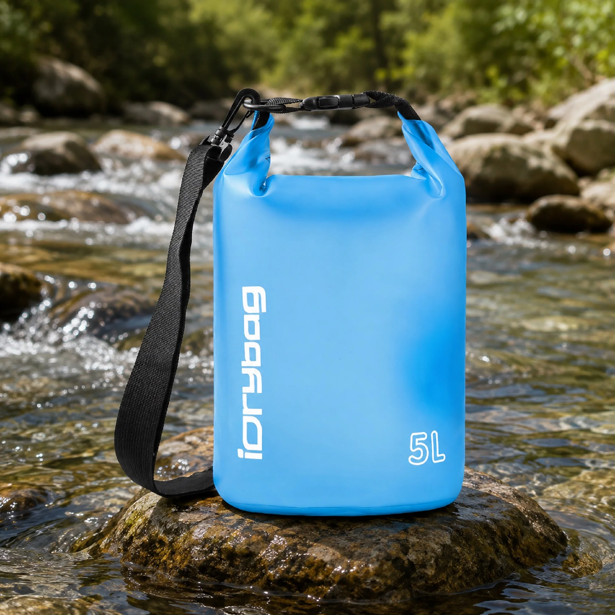 IDrybag Dry Bag for Women Men 2L/5L/10L Dry Bags Waterproof Bag for Kayaking Boating Camping Hiking Canyoning