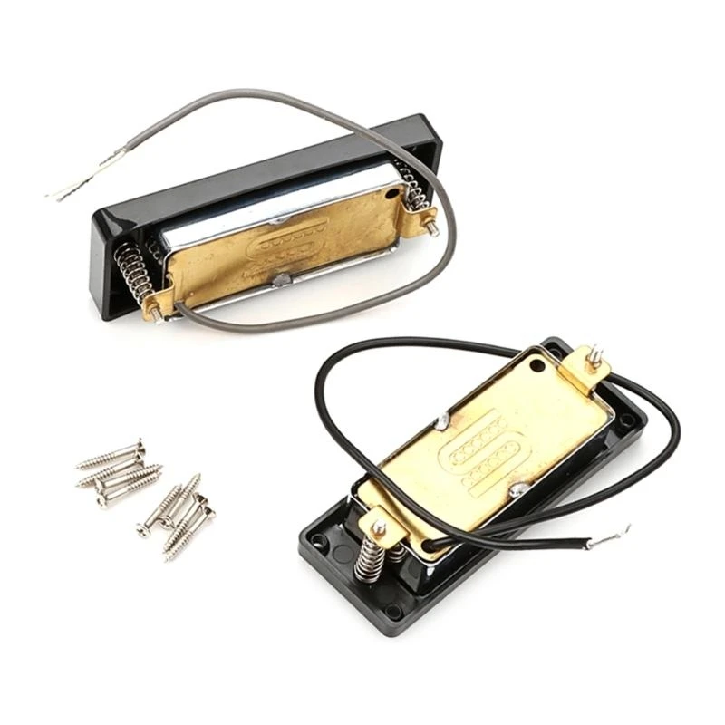 92ME 6 String Electric Guitar Humbucker Black Frame Double Coil Neck & Bridge Pickup
