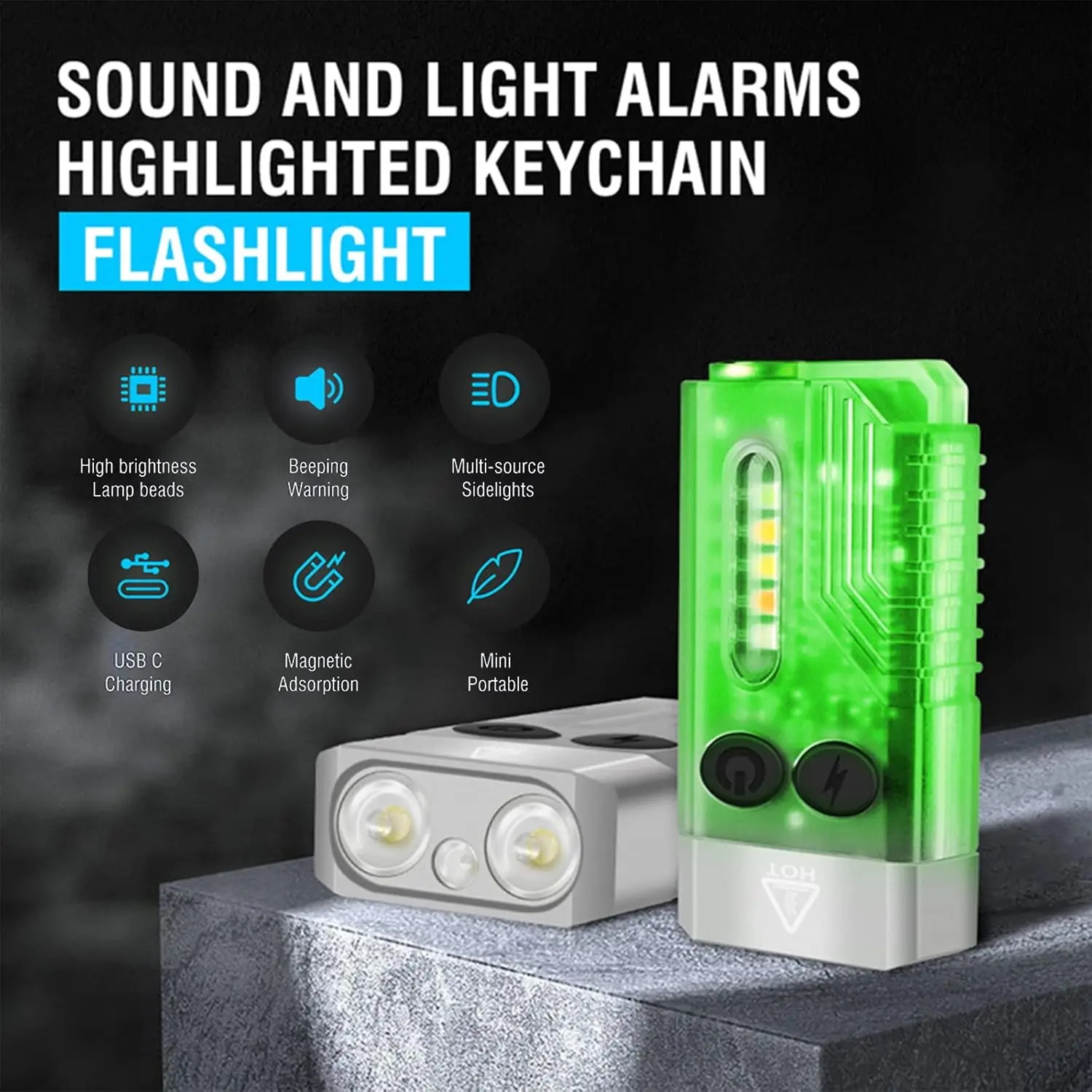 Rechargeable Led EDC Flashlight Keychain 1000LM Powerful With UV Torch Light Mini Pocket Flashlight Magnet For Outdoor Lighting