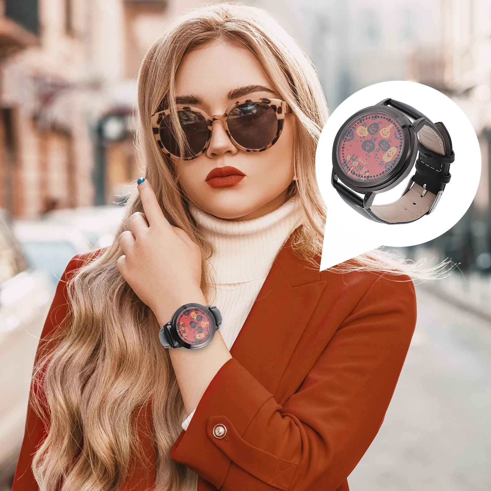 

1 pc Halloween Watches Festival Wristwatch Touch Screen Led Watch Stylish Waterproof Creative Halloween Gift Unique Festive