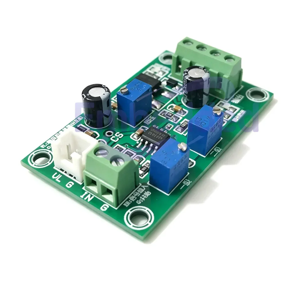 DC Signal Amplifier Module 1-1000x Gain, Two-Stage Independently Adjustable, Linear Regulated Analog Single Power Supply Board