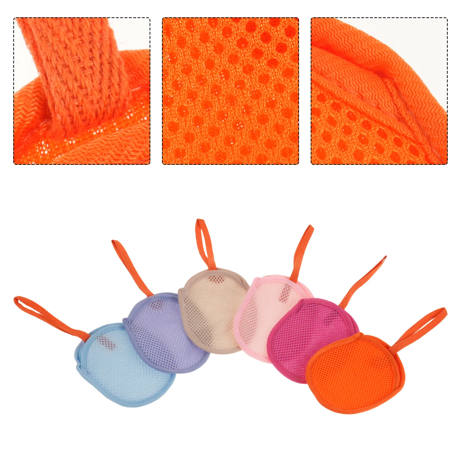 6 قطع من أكياس الصابون الشبكية للاستحمام وحقيبة ربط للتقشير مع رباط سريع الجفاف وصابون السفر - حمام رغوي #1