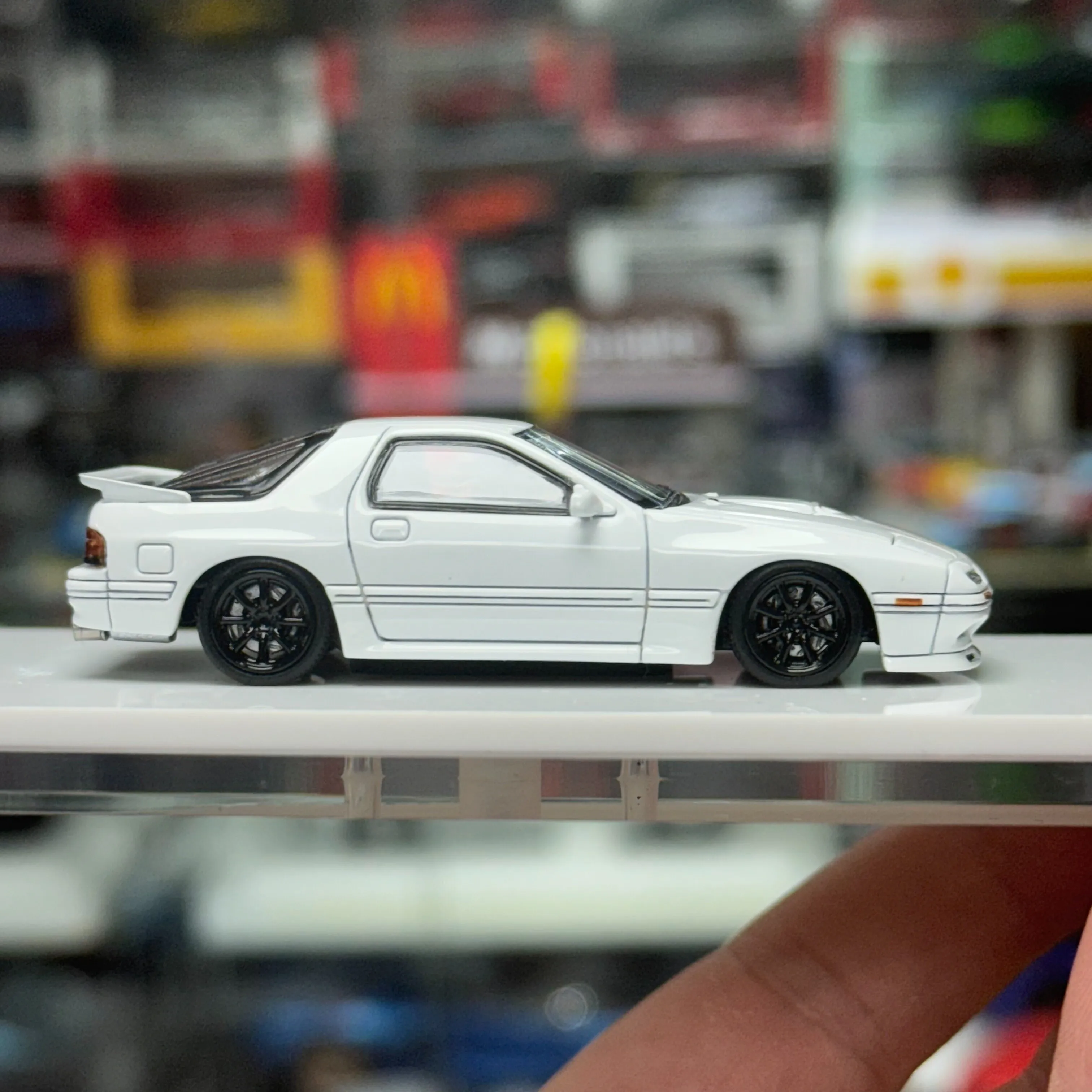 ATS Mazda RX7 FC3S Alloy Pop-up Headlights 1:64 Hi Detail Hi Precision Simulatio Diecast Alloy Collectibl Car Model Perfect Gift