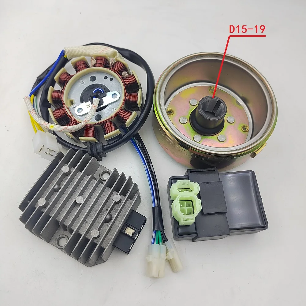 Irbis Dingo T150 DC Flywheel Set for 152QMI 157QMJ Generator Stator Rotor DC CDI 6 PIN Voltage Regulator 12V (cont: 3-3)