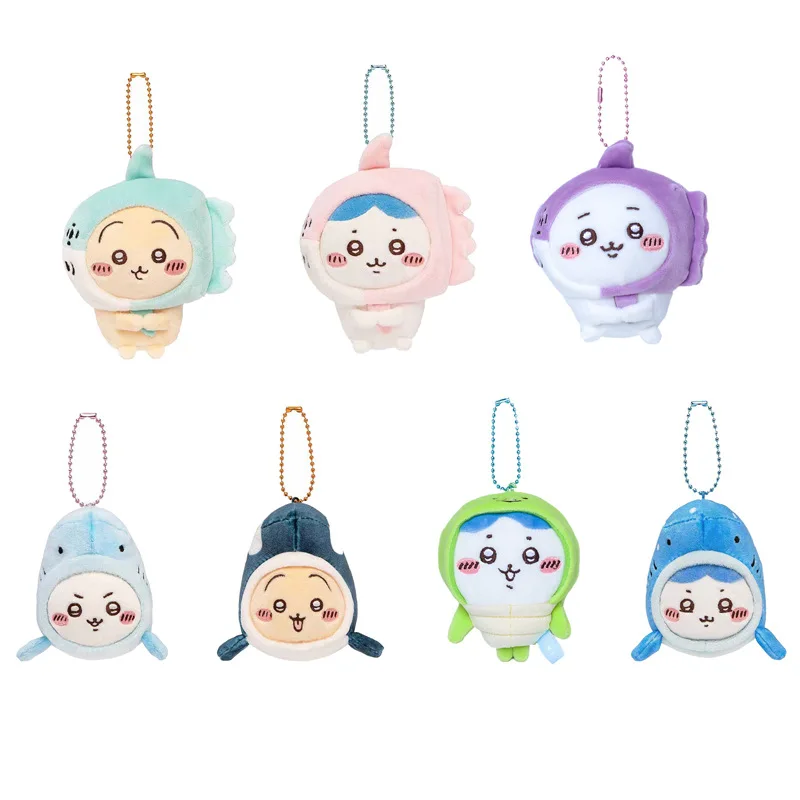 

10cm Kawaii Japanese Plush Pendant Doll Cute Girl Cartoon ハチワレ ちいかわ Keychain Backpack Decoration Children's Toy Dolls Gift