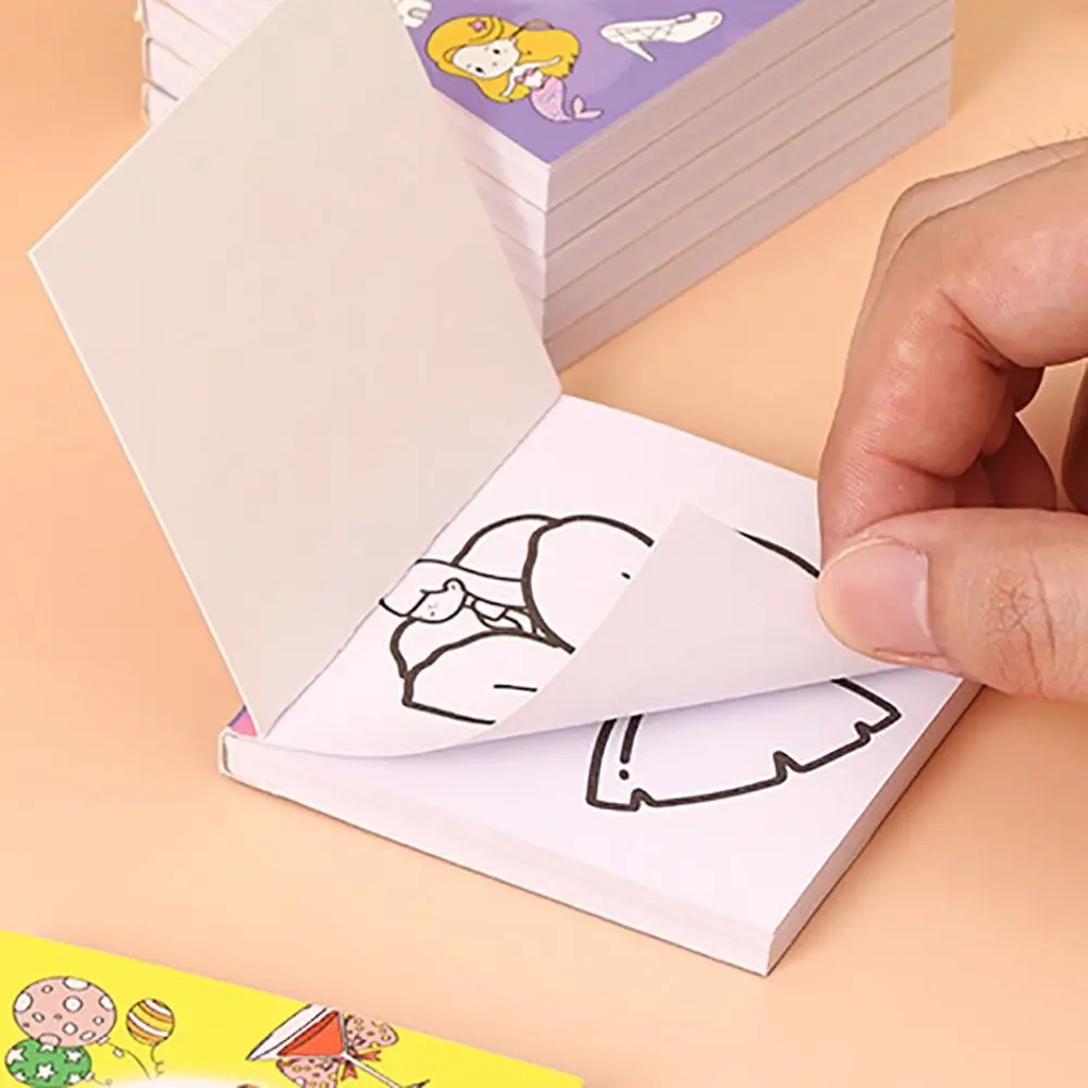 50 ورقة من كتاب تلوين الورق الكرتوني، كتاب رسم جرافيتي صغير، كتاب رسومات جرافيتي، هدية للطعام على شكل حيوانات