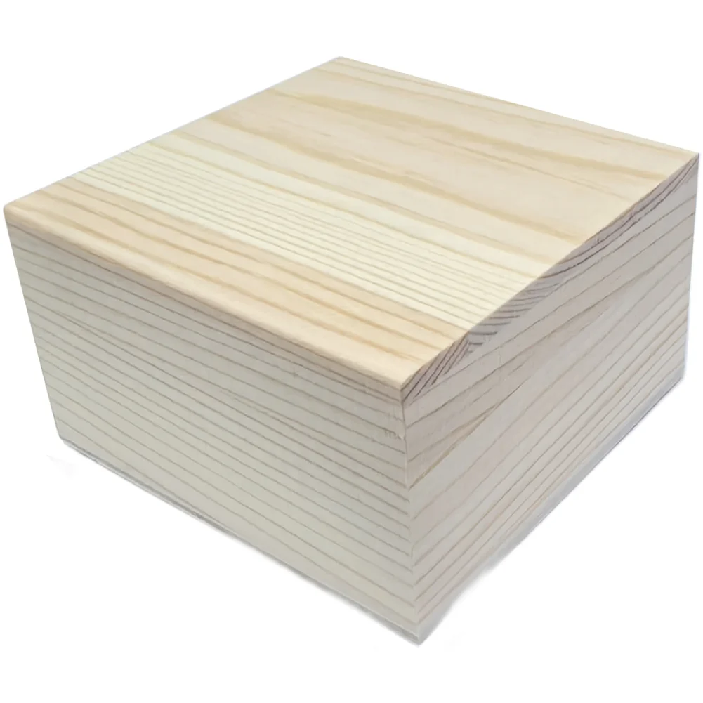 1pc Pine Wood Jewelry Storage Box With Bayonet Lid Collection Packaging Present Box With Secure Bayonet Closure For Keepsakes