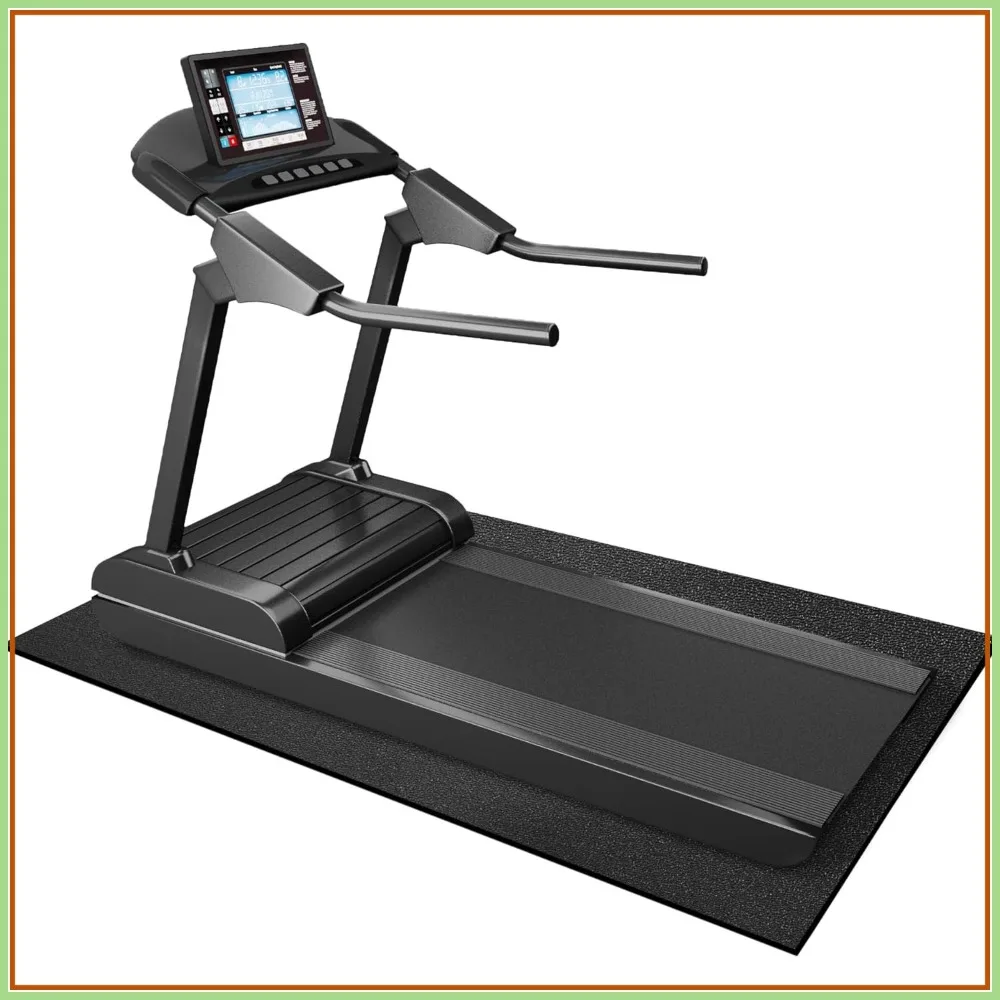 

1/4" Thick Non-Slip Treadmill Mat for Home Gym Equipment Protection, Compatible with Treadmills, Elliptical, Exercise Bikes