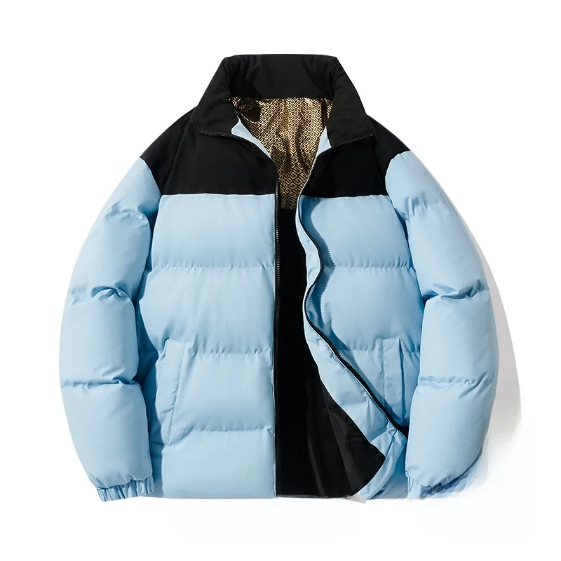 الرجال أسفل Jaet Thiened الدافئة عارضة الوقوف طوق سليم صالح مكافحة البرد القطن ملابس خارجية Faionable الخريف الشتاء معطف #1