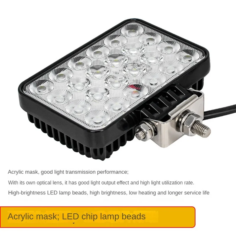 Pop 12-60v Loader High Brightness Seismic Resistant Led Work Light, 5-Inch Engineering Machinery Headlights Excavator Lights