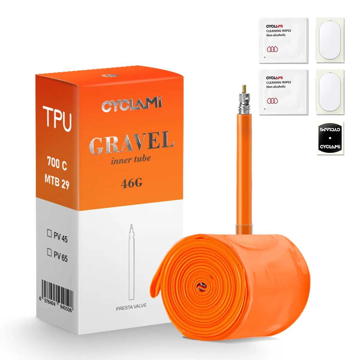 CYCLAMI Ultralight Road MTB 29 Bike TPU camera d'aria pneumatico valvola francese FV 45mm 65 mmper ghiaia 700C 32C 35C 37C 40C 47C Super Light