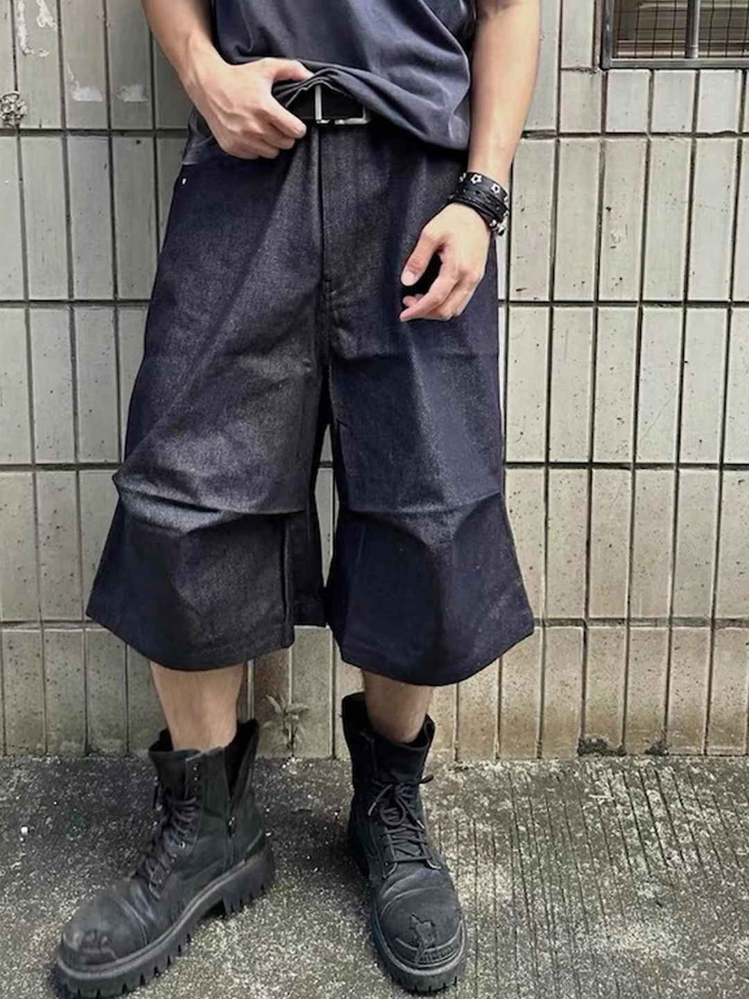 

Мужские джинсы Mijko American Nonnod Sle Vintage Denim 3D Silhouette: модные широкие брюки-карго с эффектом потертости, летние джинсы