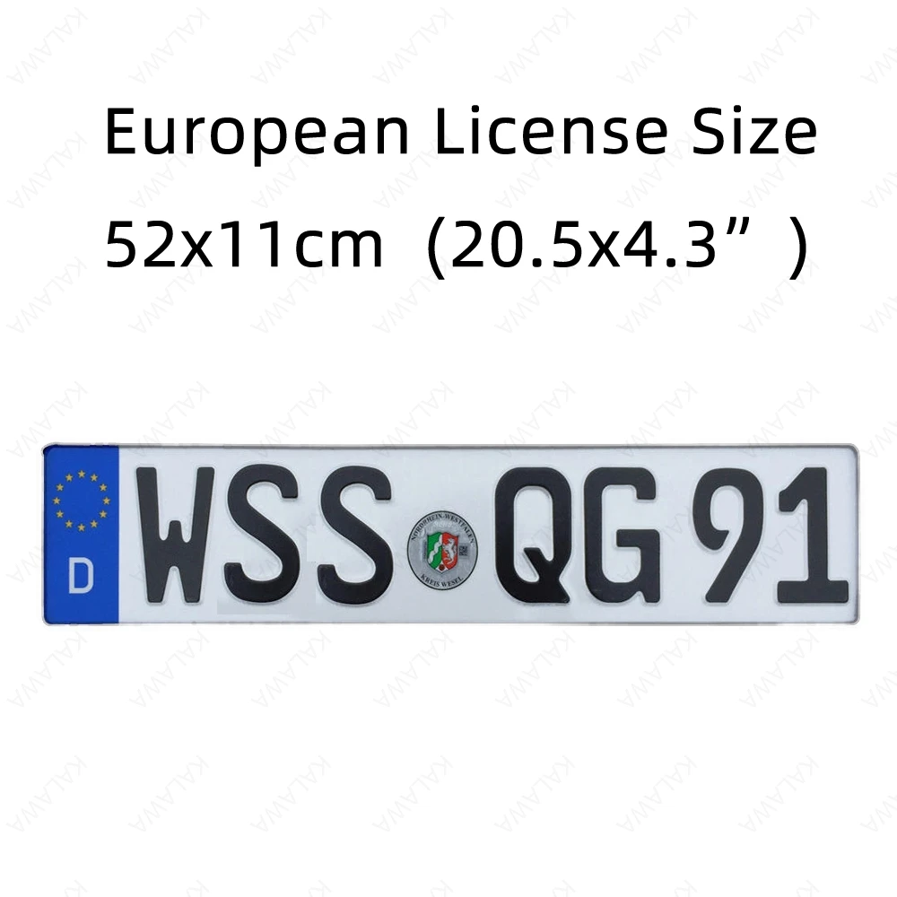 ABS European License Plate Frame EURO EU Size: About 53.5x13.5cm/ 21.06x5.31