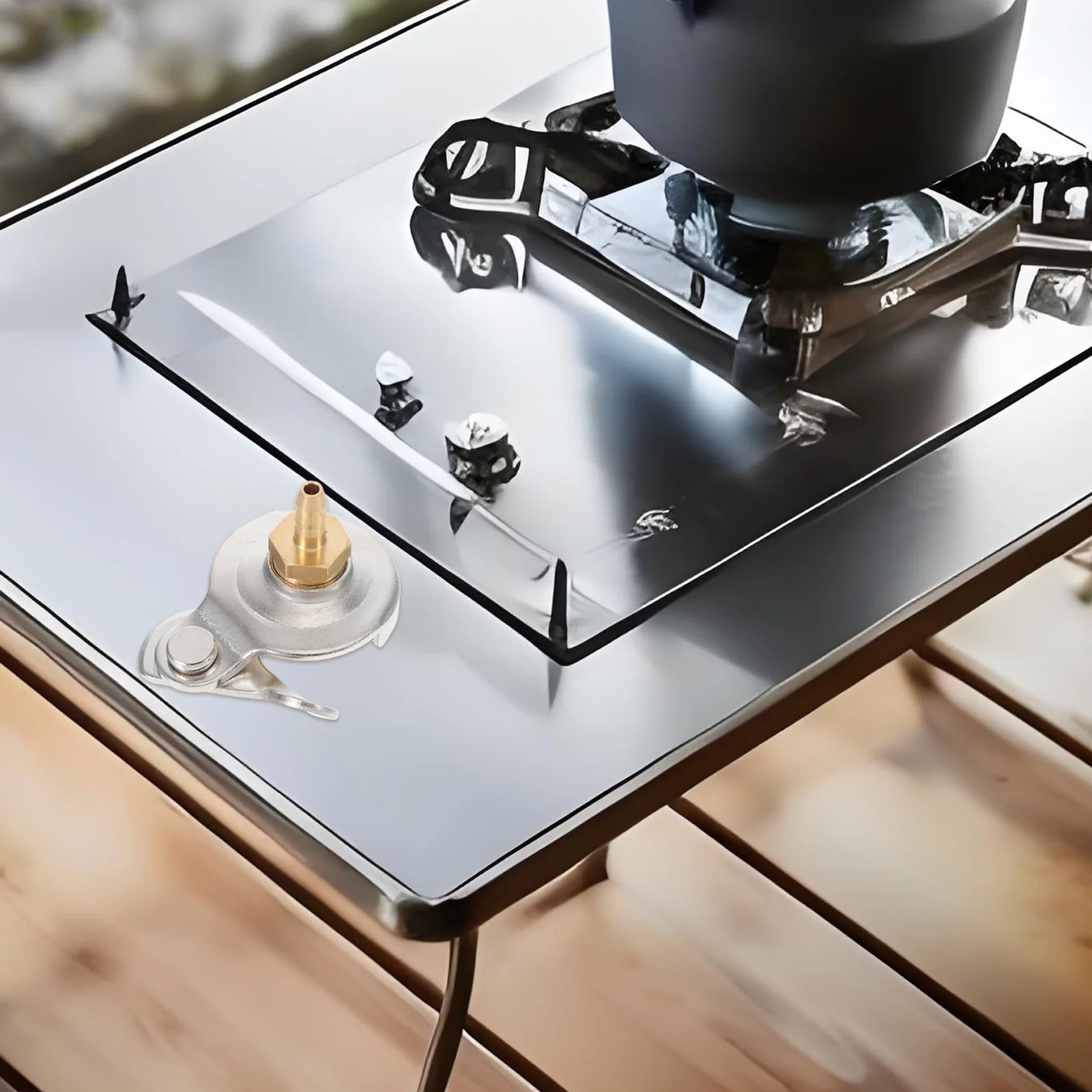 

Gas Bottle Opener Quick Connector for 5-6mm Gas Tubes Canister Adapter Camping Stove Fuel Transfer Outdoor Cooking Refill