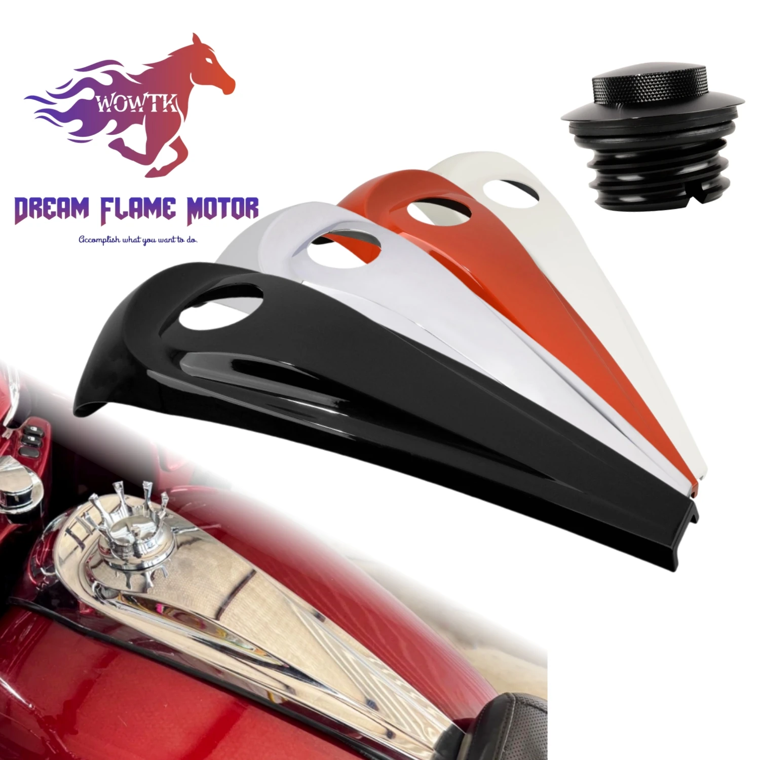 

Гладкая приборная крышка топливной консоли для мотоциклов, крышка бензобака для Harley Touring Road Glide FLTRX Electra Street Glide FLHX 2008-2024