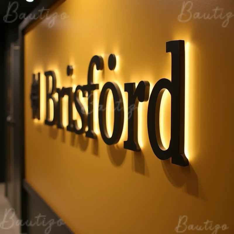 

Custom Illuminated LED Backlit 3D Metal Letters Sign For Business Storefront Oudootr Waterproof Light Up Advertising Signage