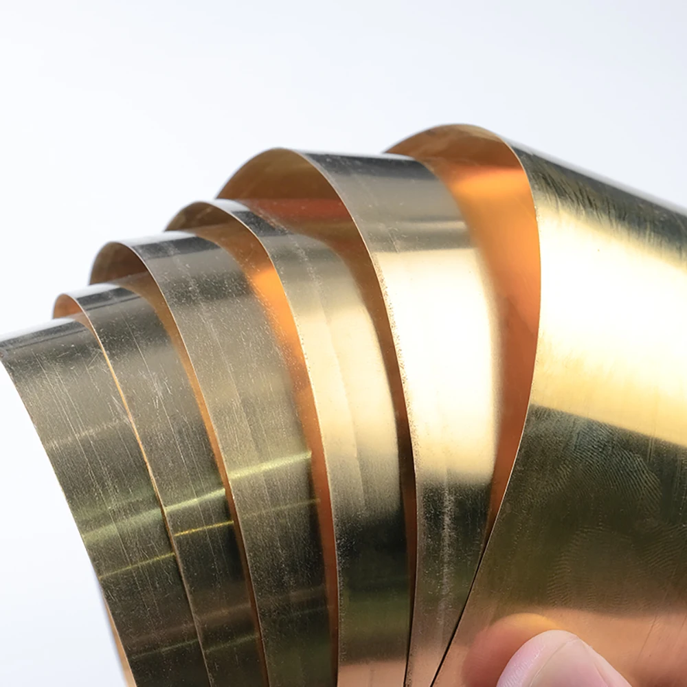 1 متر شريط نحاسي سمك الورقة 0.01/0.02/0.03-1 مللي متر عرض 10 مللي متر-300 مللي متر H62 النحاس الجلد النحاس معدن رقيقة ورقة احباط لوحة لفة #5