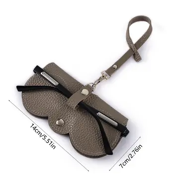 荔枝壓花眼鏡套 可愛掛式PU皮革太陽眼鏡老花眼鏡收納袋 便攜式旅行眼鏡架 12 最佳銷售 眼鏡罩 - №6