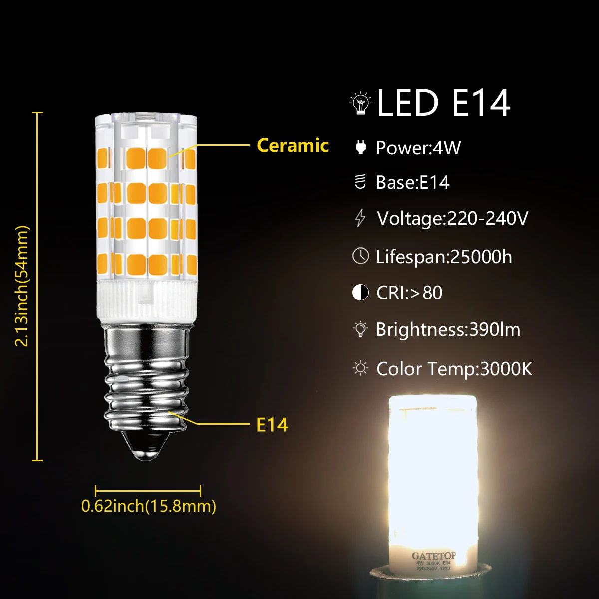 4w e14 LED-Lampe 220V-240V Mini-Mais birne Licht 2835smd Abstrahl winkel ersetzen Halogen Kronleuchter Lichter