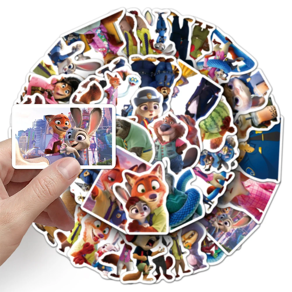 10/30/50 stuks Disney Zootopia 2 Anime Judy Nick Stickers Leuke Cartoon Dier Vos Konijn Slang Sticker bagage Notebook Telefoon Decal