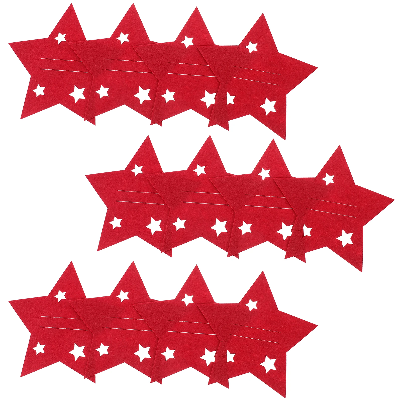 

12 Pcs Cutlery Holder Set Felt Cloth Christmas Decoration Red Pieces Per Set Practical Party Supplies