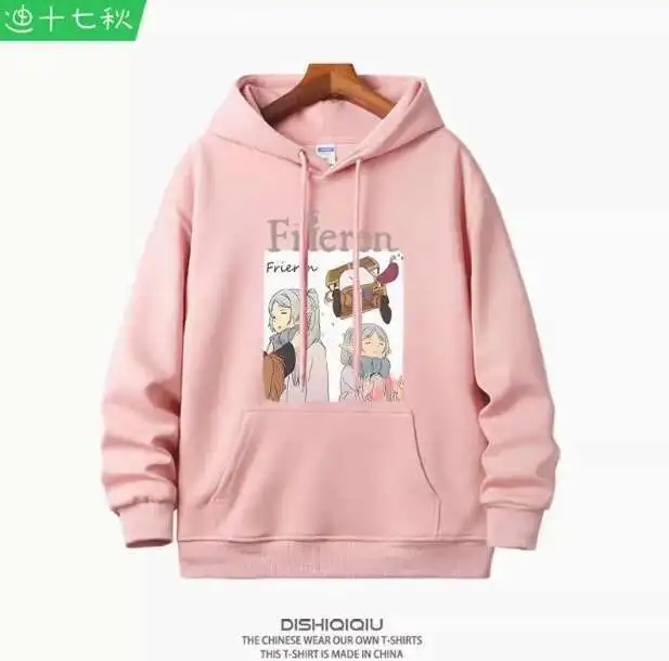 Аниме Frieren: Beyond Journey's End Frieren Толстовка с капюшоном Косплей Осень Зима Мужчины Женщины Пальто Свободная куртка Топы аниме