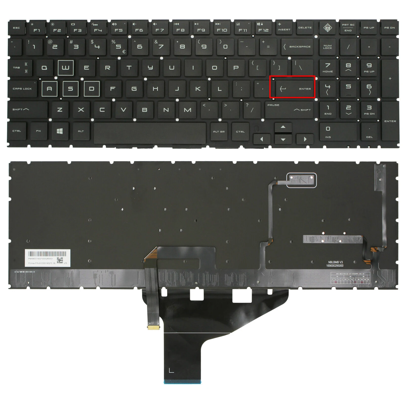 US RGB Backlit Keyboard For HP Omen 15-DC0000 15-DC0010CA 15-DC0010NR 15-DC0020CA 15-DC0030CA 15-DC0030NR