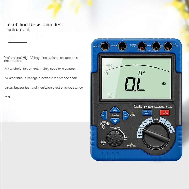 DT-6605 tester di resistenza di isolamento ad alta tensione misuratore di isolamento di misurazione della tensione AC e DC AC/test del cicalino di