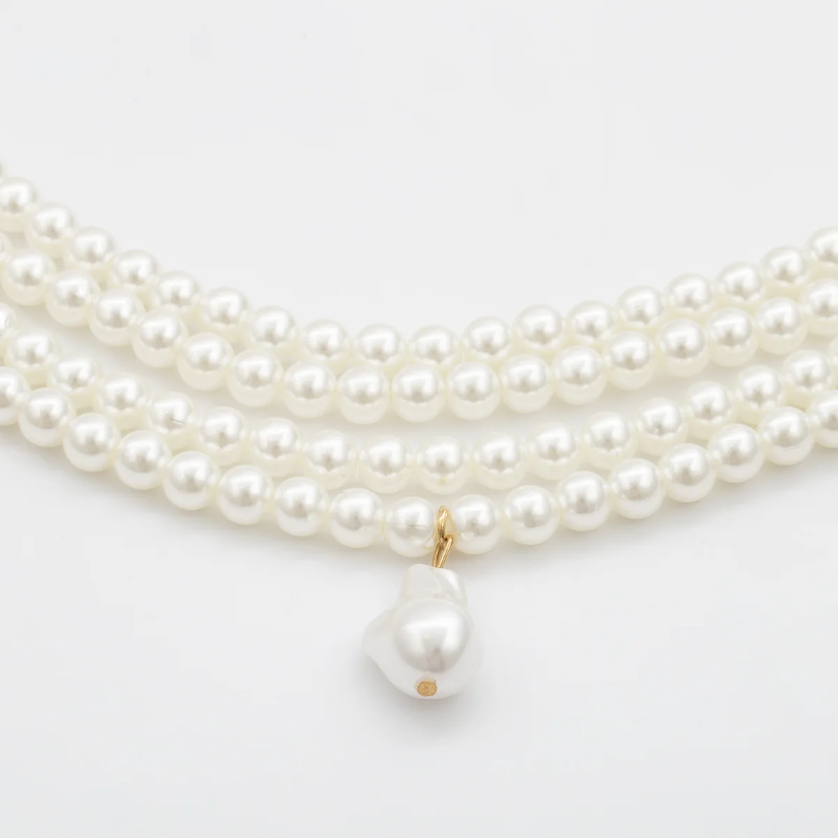 Collana girocollo con perle finte bianche grandi gioielli da sposa da donna