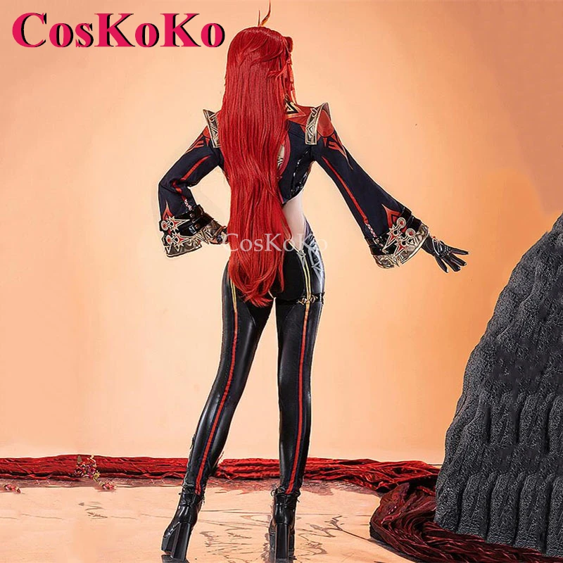 CosKoKo Mavuika Cosplay gra Genshin Impact kostium elegancki słodki mundur komplet kobiety impreza z okazji Halloween do odgrywania ról odzież nowość