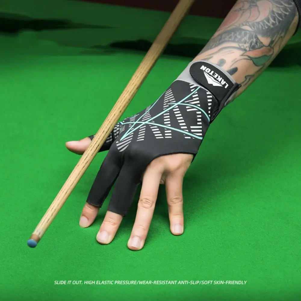 

Three Finger Left Hand Billiards Gloves Left Hand Lightweight Billiard Training Gloves Unisex Exposed Finger Three Cut Gloves