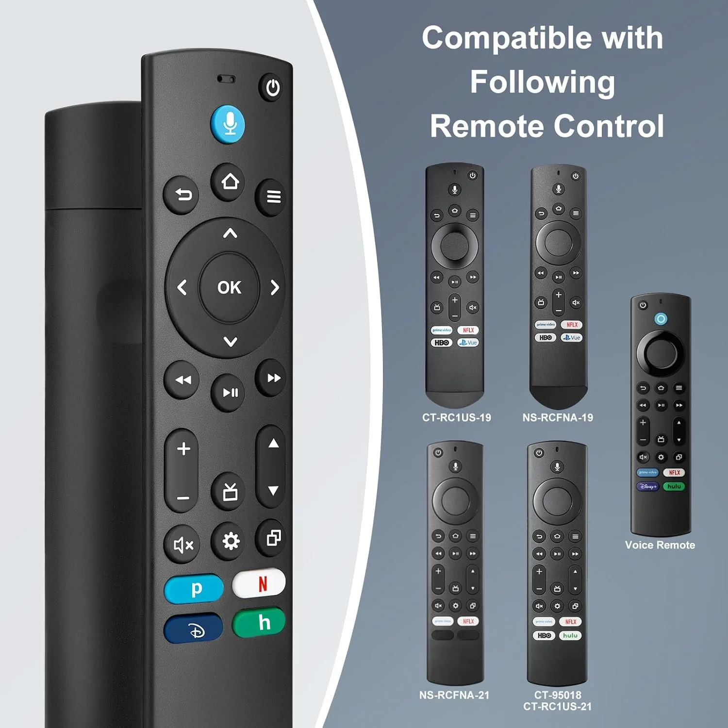 AMZ 4thReplacement for Fire-TV-Stick, for Insignia-Toshiba-Fire-TV-Remote-Control, for Fire Smart TV Cube