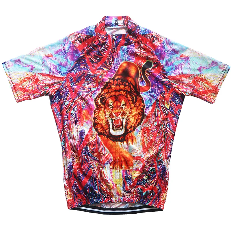 

Road Ride Cycling Jersey Tiger Animal Bicycle Shirt Clothes Bike Breathable Pocket Top Cyclist Pocket Elastic Quick Dry Fabric