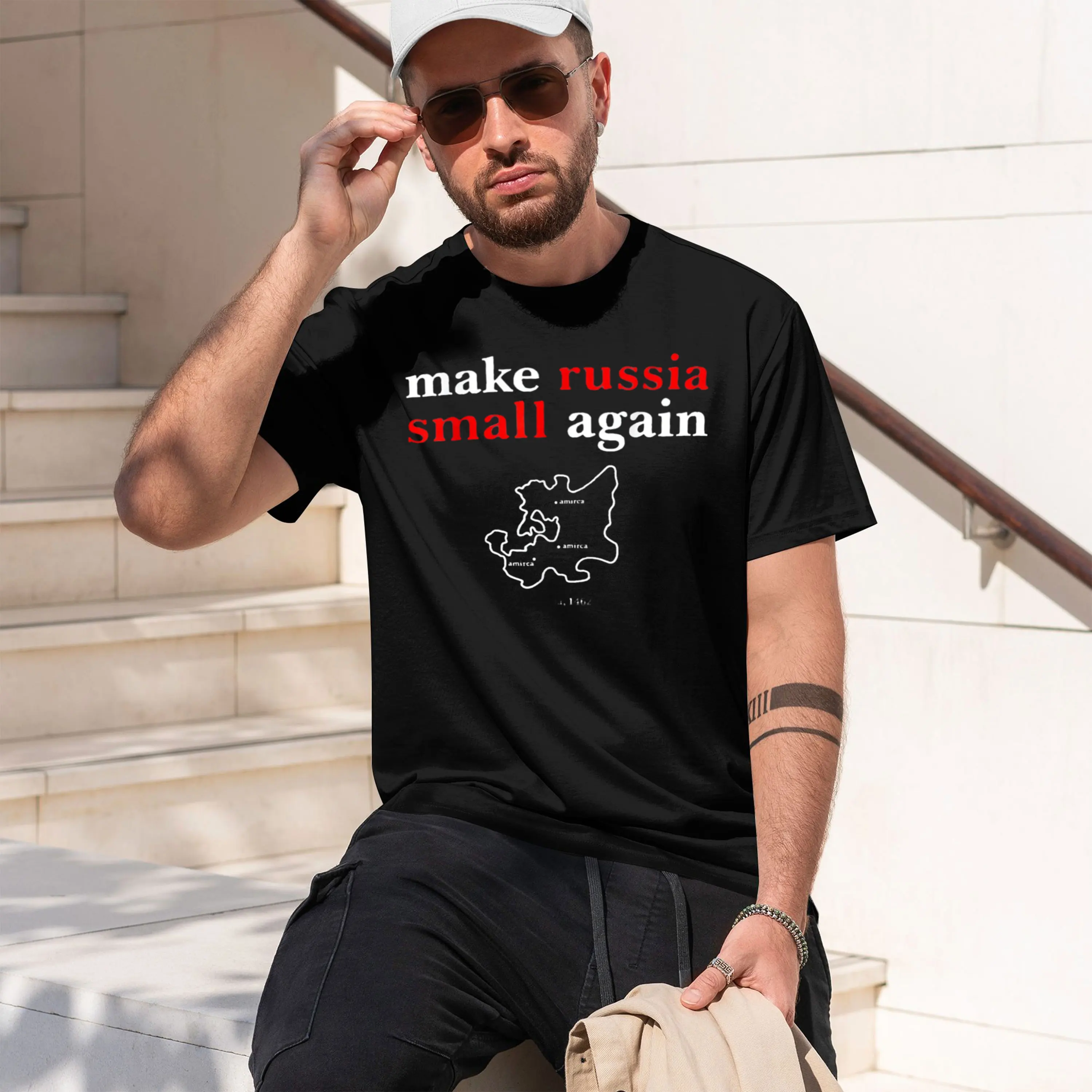 Make Russia Small Again Funny Make Russia Small Again T-Shirt Funny Grh T Shirts Camiseta Streetwear Harajuku 2026 New Model Sho