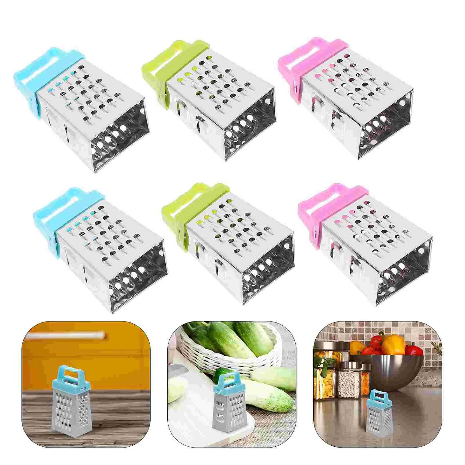 6 Pcs Extenders for Baby Mini Cheese Grater Apple Slicer Stainless Steel Kitchen Cutting Machine Food