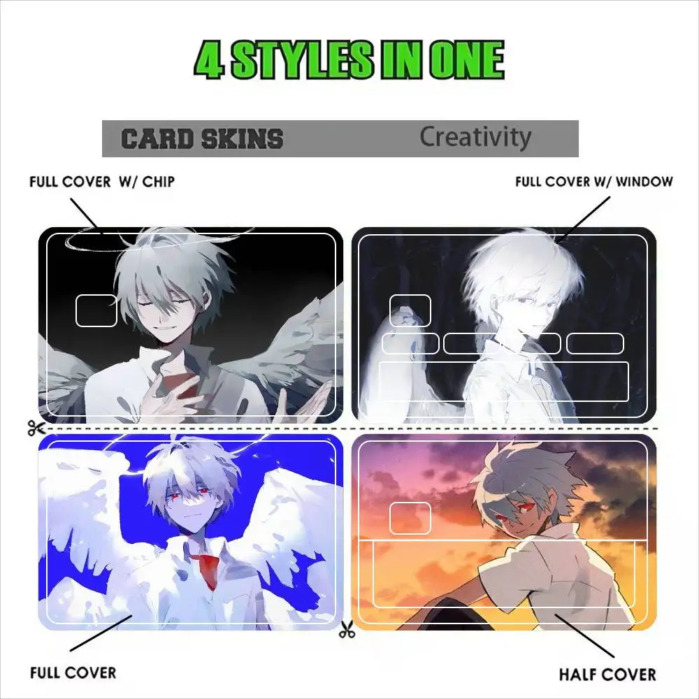 Nagisa Kaworu Sticker Film Tape Skin for Credit Card Debit Card Waterproof Stickers