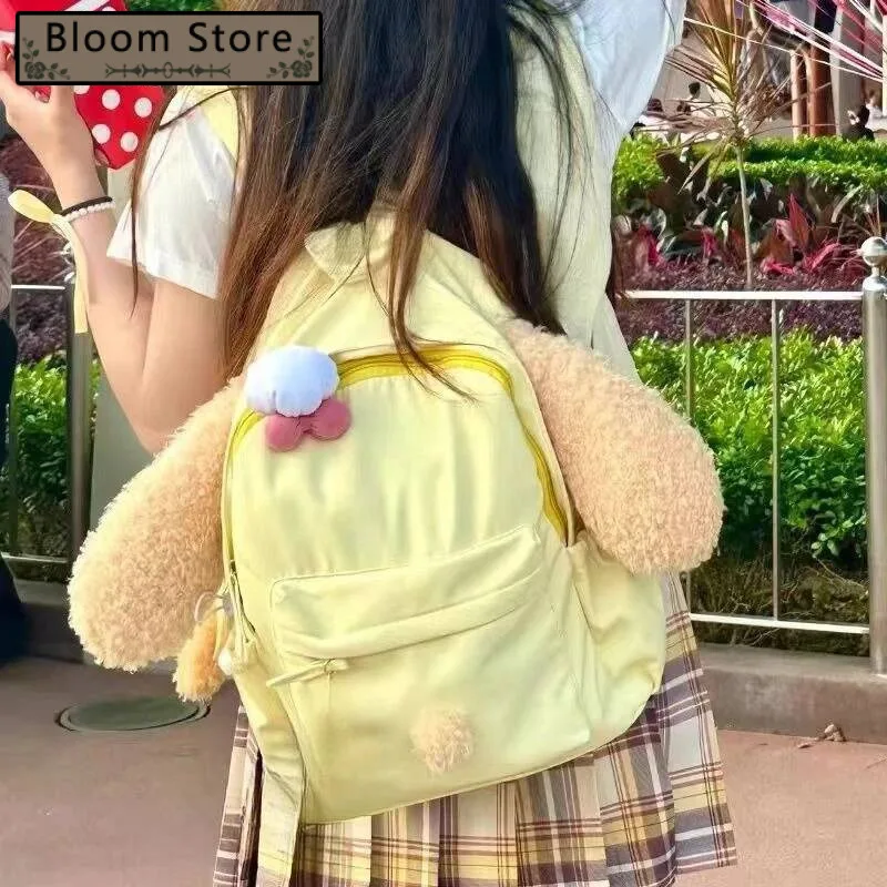 Japanese Y2k Aesthetic Sweet Kawaii Backpack Preppy Girls Fluffy Ears Schoolbags Cartoon Cute Chic Backpacks For Women Students