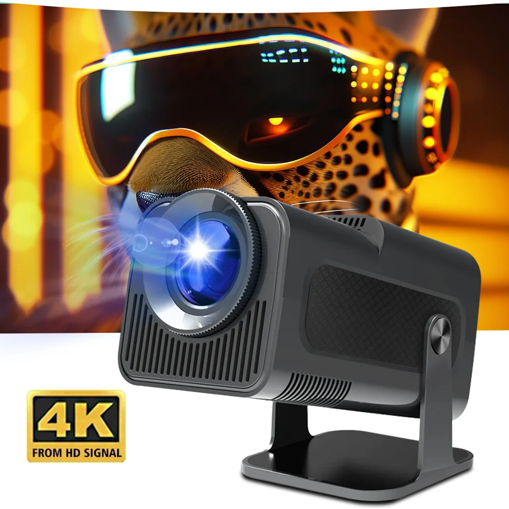 HY320MINI Compact HD Mini Projector Supports 4K/Local 720P Ideal for Home/Perfect Christmas/Halloween Gift for Families Gamers