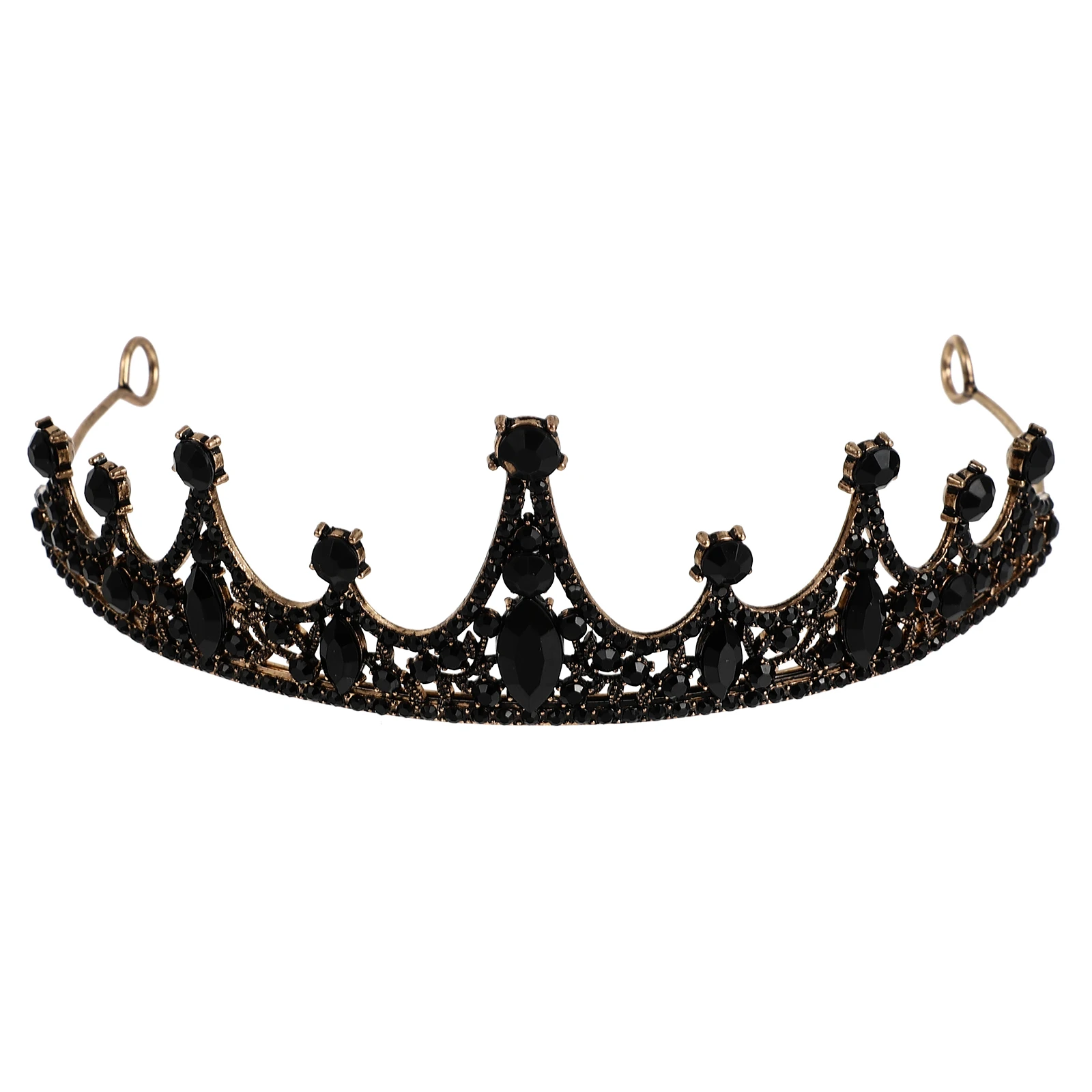 

Rhinestones Wedding Black Decor Crown Retro Style Bride Hair Accessories Bridal Band Lightweight Bridesmaids Gifts