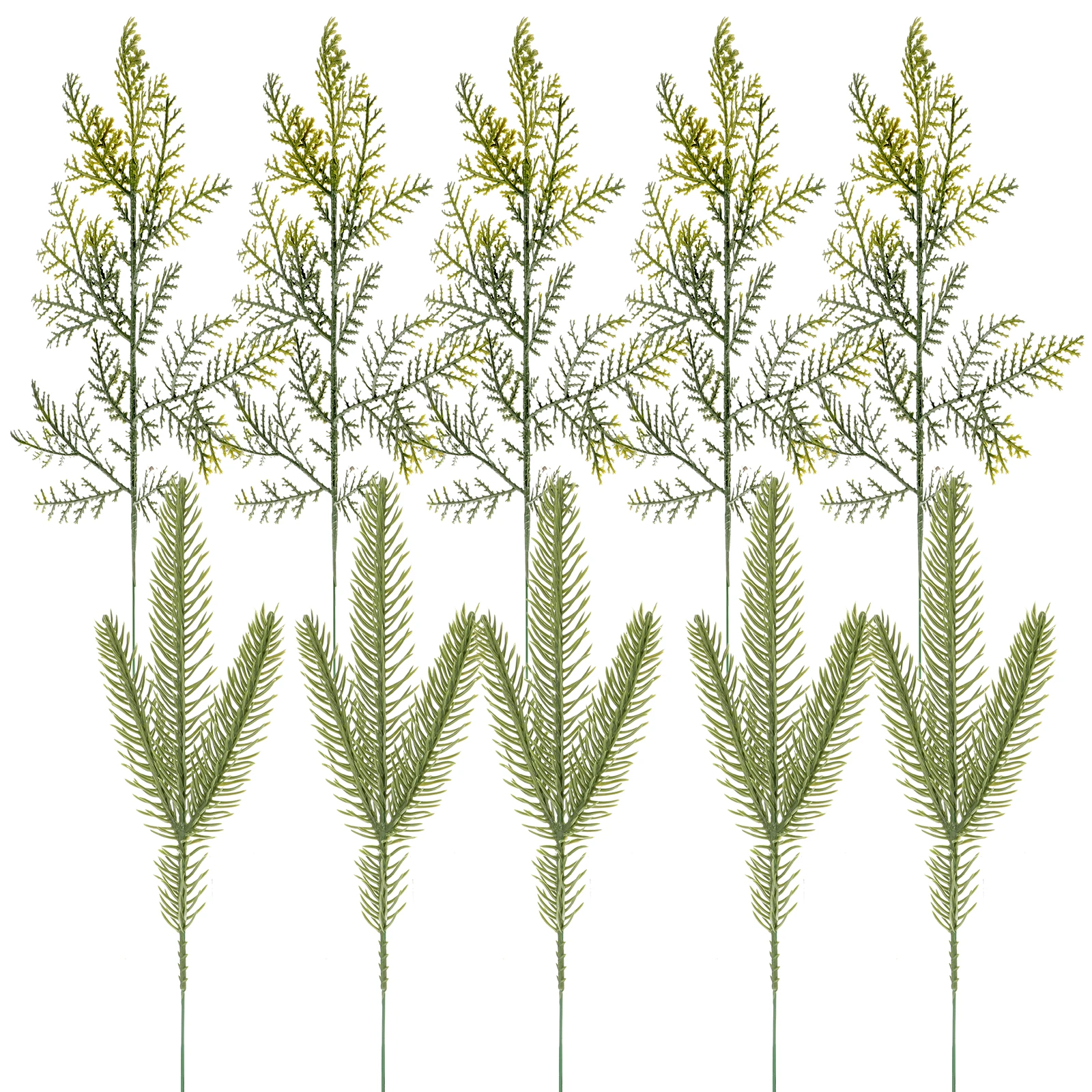 

10pcs Christmas Tree Decoration Accessories Premium Faux Spruce Branches Realistic Pine Needle Stems Indoor Outdoor Use 2023