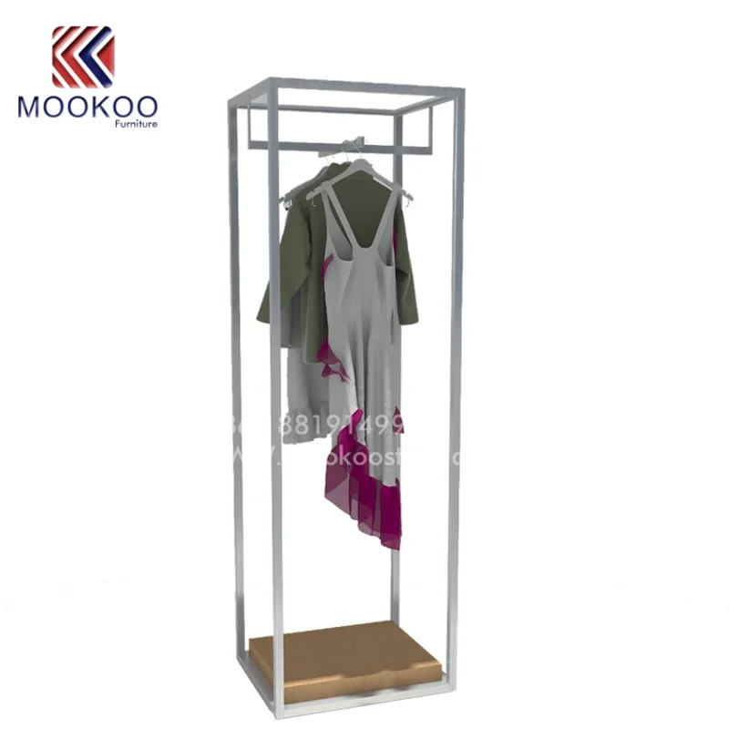 custom.Customized Modern Stainless Steel Retail Garment & Shoe Store Fixtures with Freestanding Design and Easy Assembly